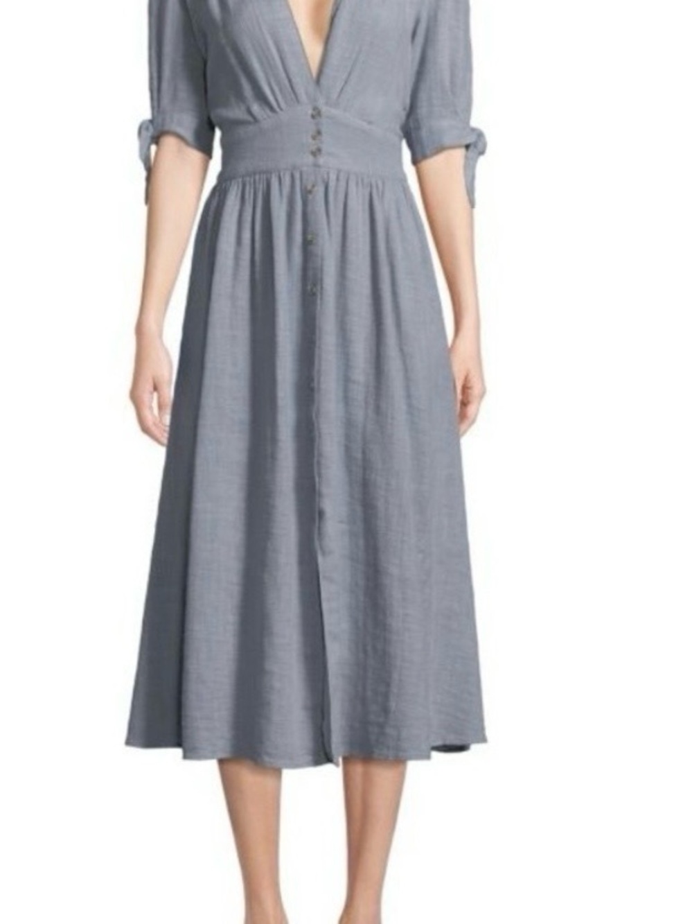 NWT Free People Love of My Life MIDI Dress in size Large Blue